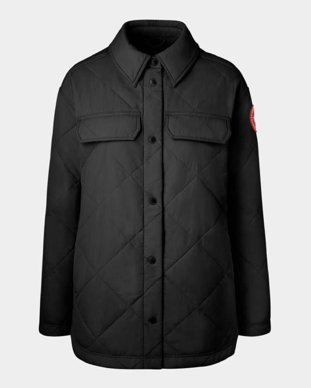 Albany Lightweight Water-Repellent Quilted Shirt Jacket